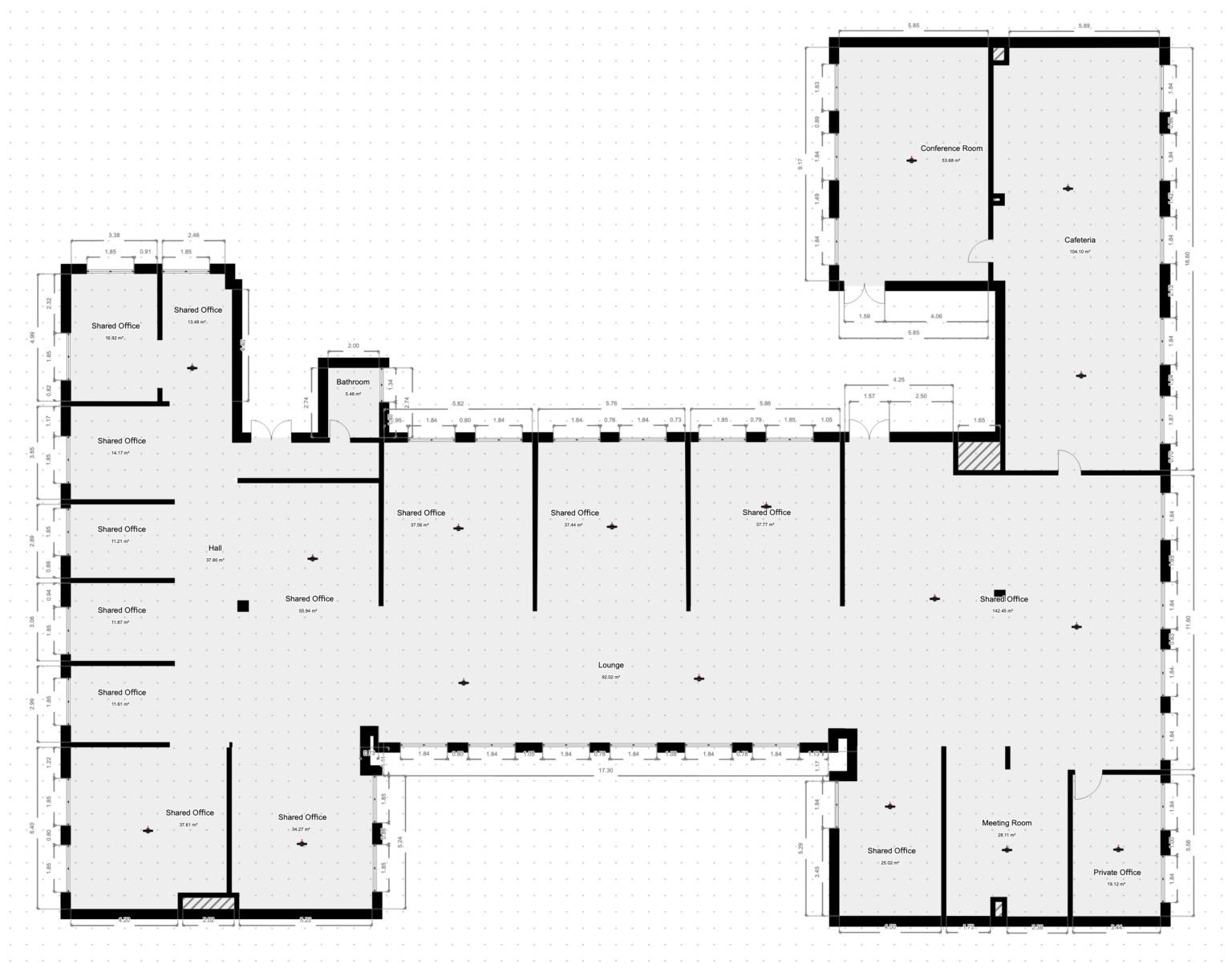 2D Floor Plan Of Offices