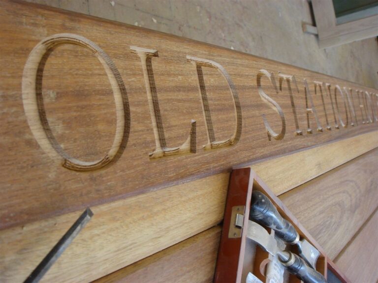 heritage joinery jersey sign carving old station house 01