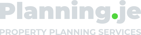 Planning.je logo. Strapline: Property Planning Services.
